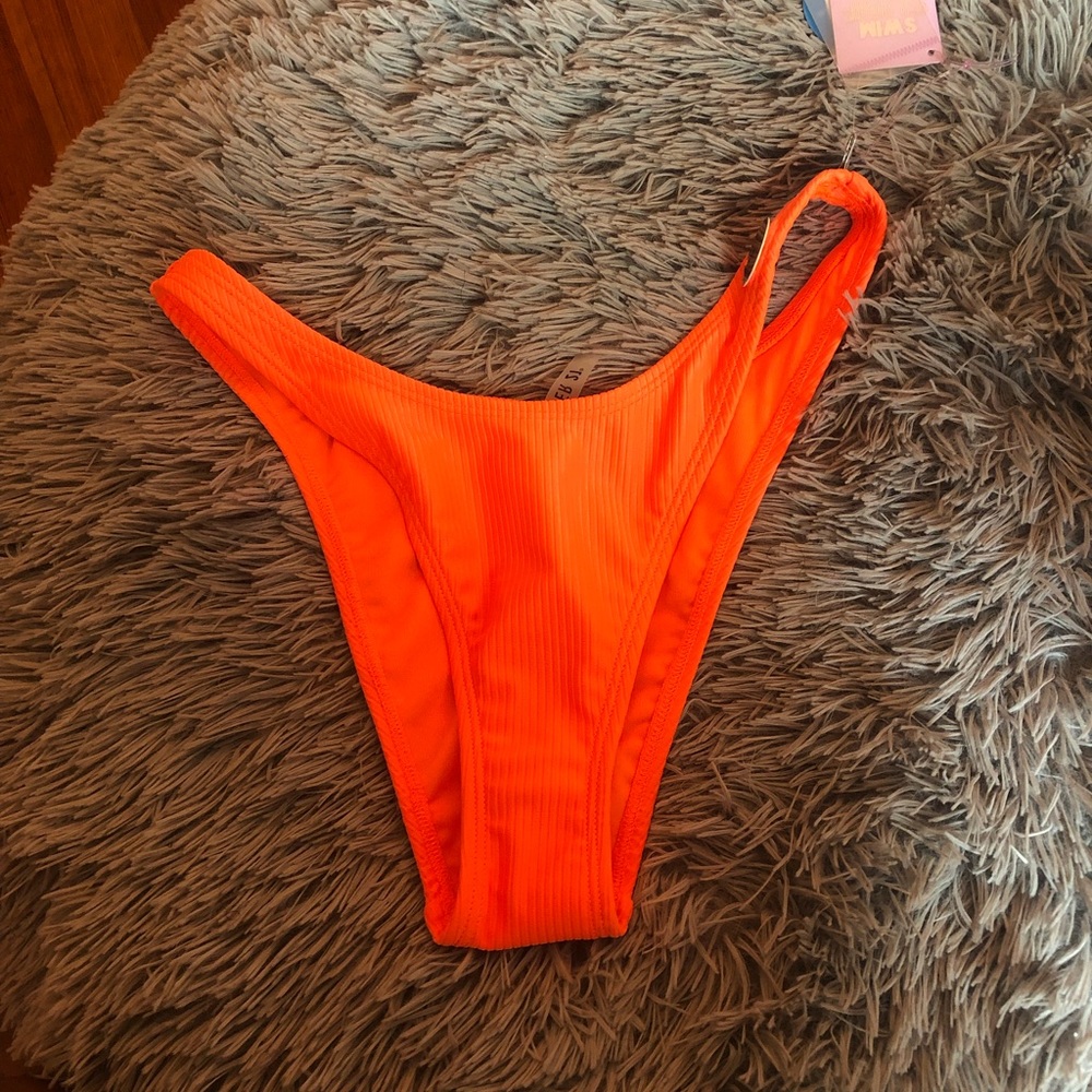 neon orange bikini bottom